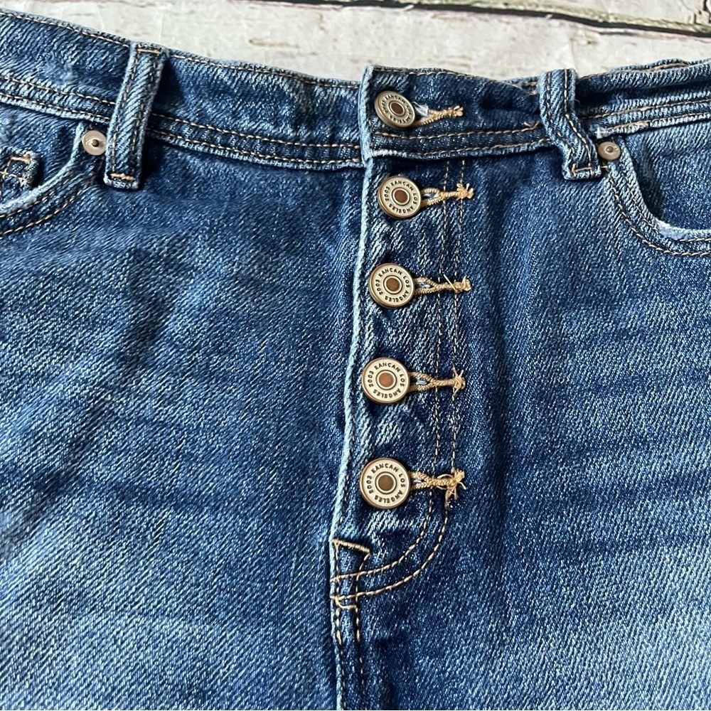 KanCan High Waist Distressed Denim Shorts Size 28 - Picture 5 of 11